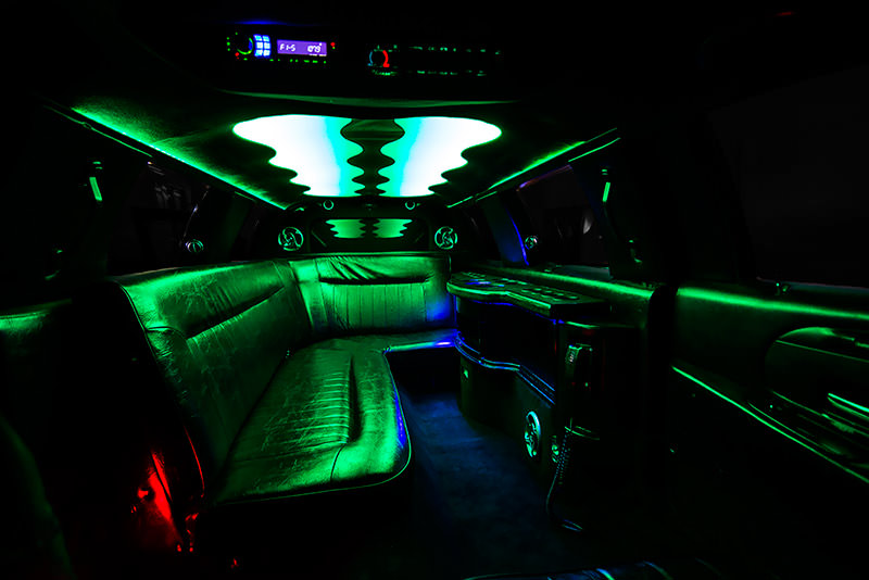 limo service with LED lights